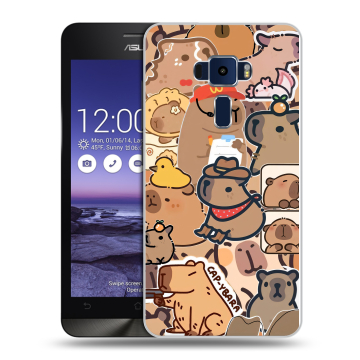 Пластиковый чехол на Asus ZenFone 3 5.2 с принтом капибара