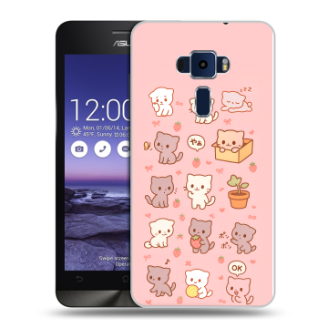 Пластиковый чехол на Asus ZenFone 3 5.2 с принтом Hello Kitty Хелоу Кити