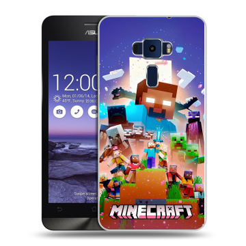 Пластиковый чехол на Asus ZenFone 3 5.2 с принтом Майнкрафт Minecraft