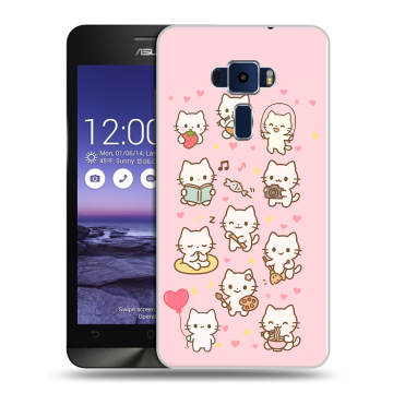 Пластиковый чехол на Asus ZenFone 3 5.2 с принтом Hello Kitty Хелоу Кити