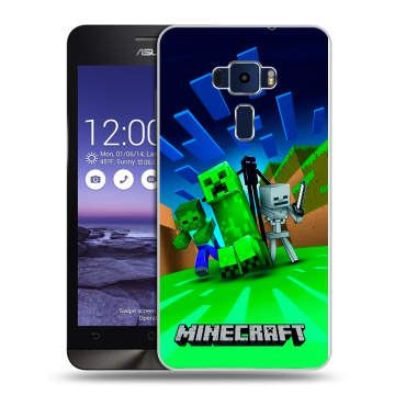 Пластиковый чехол на Asus ZenFone 3 5.2 с принтом Майнкрафт
