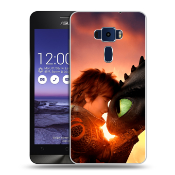 Пластиковый чехол на Asus ZenFone 3 5.2 с принтом Как приручить дракона