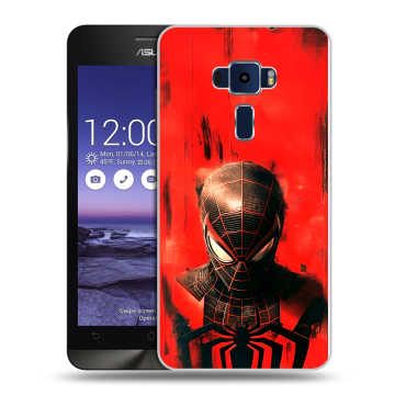 Пластиковый чехол на Asus ZenFone 3 5.2 с принтом человек паук spiderman