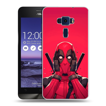 Пластиковый чехол на Asus ZenFone 3 5.2 с принтом Дедпул Deadpool