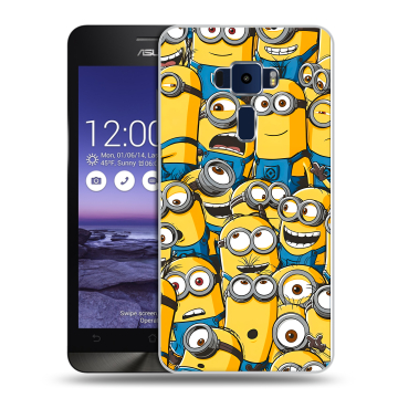 Пластиковый чехол на Asus ZenFone 3 5.2 с принтом Миньоны