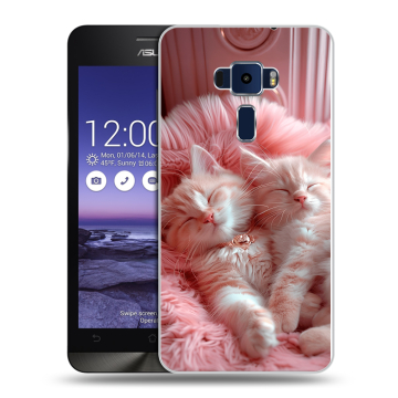 Пластиковый чехол на Asus ZenFone 3 5.2 с принтом котята котики