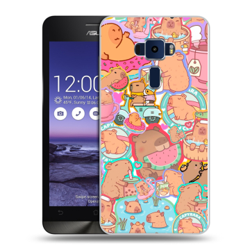 Пластиковый чехол на Asus ZenFone 3 5.2 с принтом капибары