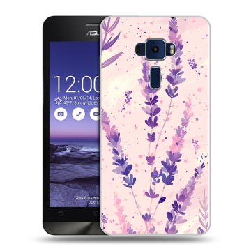 Пластиковый чехол на Asus ZenFone 3 5.2 с принтом цветы лаванда