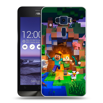 Пластиковый чехол на Asus ZenFone 3 5.2 с принтом Майнкрафт Minecraft