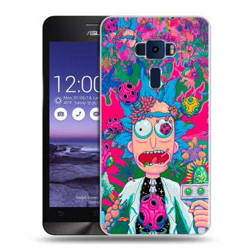 Пластиковый чехол на Asus ZenFone 3 5.2 с принтом Рик и Морти Rick Morty