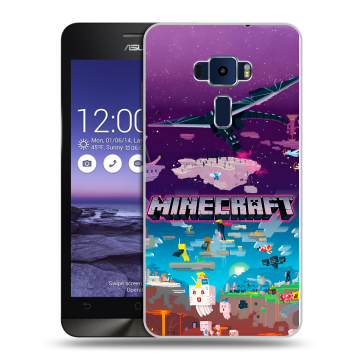 Пластиковый чехол на Asus ZenFone 3 5.2 с принтом Майнкрафт Minecraft