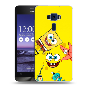 Пластиковый чехол на Asus ZenFone 3 5.2 с принтом Спанч боб Спанчбоб