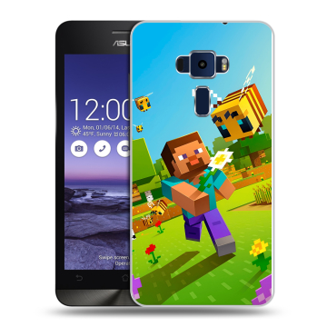 Пластиковый чехол на Asus ZenFone 3 5.2 с принтом Майнкрафт Minecraft