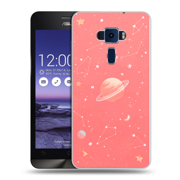 Пластиковый чехол на Asus ZenFone 3 5.2 с принтом Розовый космос Пластиковый чехол на Asus ZenFone 3 5.2 с принтом Розовый космос