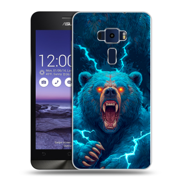 Пластиковый чехол на Asus ZenFone 3 5.2 с принтом Медведь Пластиковый чехол на Asus ZenFone 3 5.2 с принтом Медведь