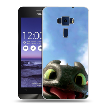 Пластиковый чехол на Asus ZenFone 3 5.2 с принтом Как приручить дракона