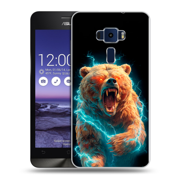 Пластиковый чехол на Asus ZenFone 3 5.2 с принтом Медведь Пластиковый чехол на Asus ZenFone 3 5.2 с принтом Медведь