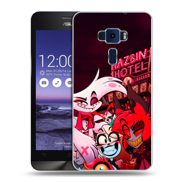 Пластиковый чехол на Asus ZenFone 3 5.2 с принтом Hazbin Hotel Отель Хазбин