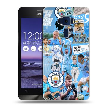 Пластиковый чехол на Asus ZenFone 3 5.2 с принтом Man City Манчестер Сити