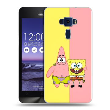 Пластиковый чехол на Asus ZenFone 3 5.2 с принтом Спанч боб Спанчбоб