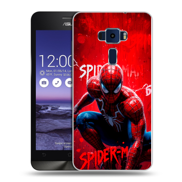 Пластиковый чехол на Asus ZenFone 3 5.2 с принтом Spiderman Человек паук