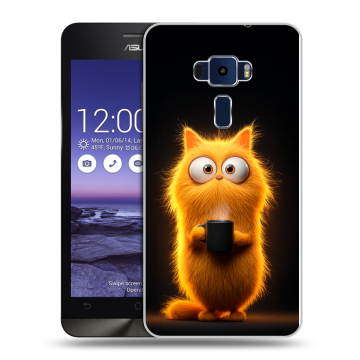 Пластиковый чехол на Asus ZenFone 3 5.2 с принтом Смешной кот