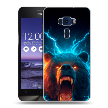 Пластиковый чехол на Asus ZenFone 3 5.2 с принтом Медведь