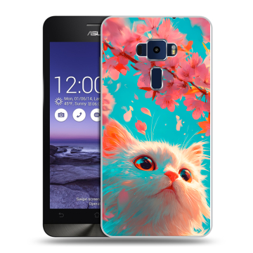 Пластиковый чехол на Asus ZenFone 3 5.2 с принтом Красивый кот