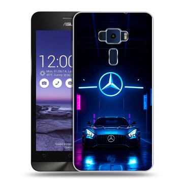Пластиковый чехол на Asus ZenFone 3 5.2 с принтом Mercedes Мерседес