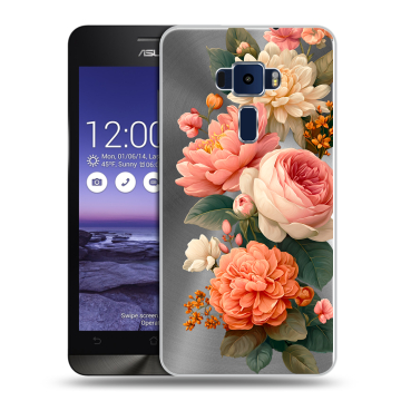 Пластиковый чехол на Asus ZenFone 3 5.2 с принтом цветы