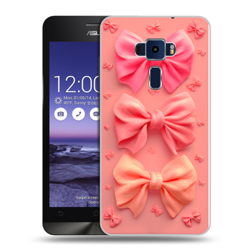 Пластиковый чехол на Asus ZenFone 3 5.2 с принтом Розовые бантики