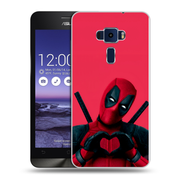 Пластиковый чехол на Asus ZenFone 3 5.2 с принтом Дедпул Deadpool