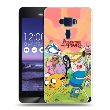 Пластиковый чехол на Asus ZenFone 3 5.2 с принтом Adventure time Время приключений