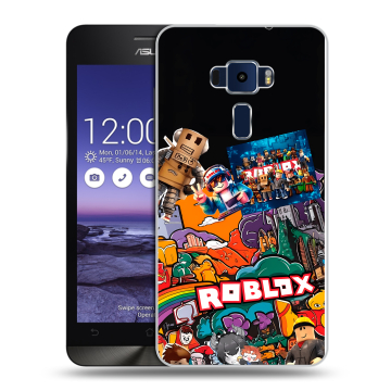 Пластиковый чехол на Asus ZenFone 3 5.2 с принтом Roblox Роблокс