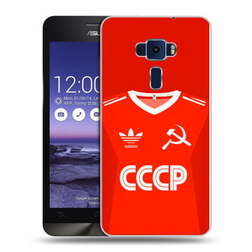 Пластиковый чехол на Asus ZenFone 3 5.2 с принтом Флаг Герб СССР