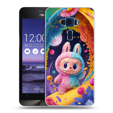 Пластиковый чехол на Asus ZenFone 3 5.2 с принтом Labubu Лабубу