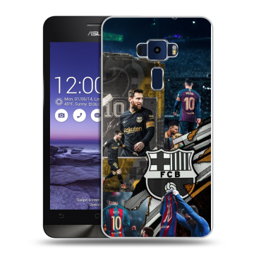 Пластиковый чехол на Asus ZenFone 3 5.2 с принтом Messi Barcelona