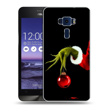 Пластиковый чехол на Asus ZenFone 3 5.2 с принтом Новый год Гринч