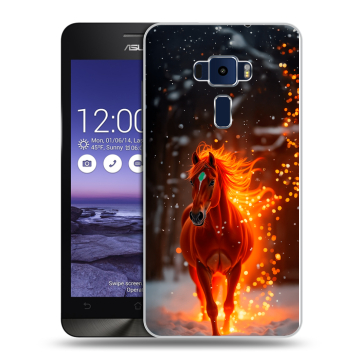 Пластиковый чехол на Asus ZenFone 3 5.2 с принтом Новый год Пластиковый чехол на Asus ZenFone 3 5.2 с принтом Новый год