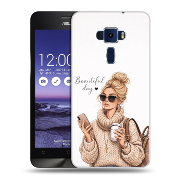 Пластиковый чехол на Asus ZenFone 3 5.2 с принтом женский