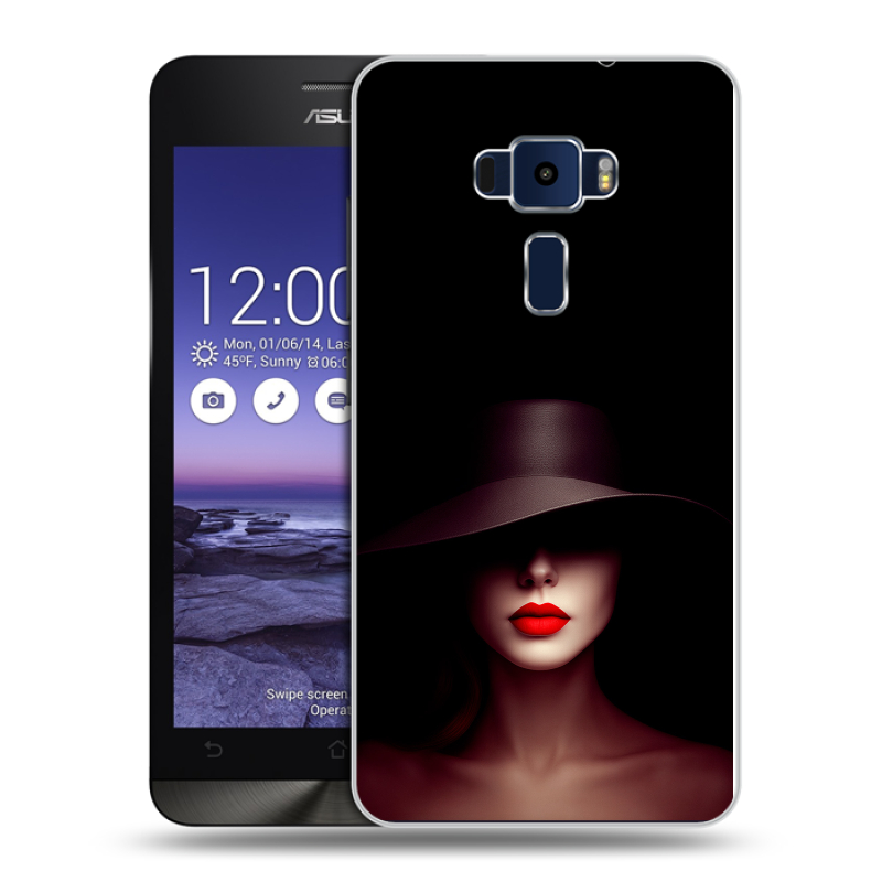 Пластиковый чехол на Asus ZenFone 3 5.2 с принтом Девушка в шляпе Пластиковый чехол на Asus ZenFone 3 5.2 с принтом Девушка в шляпе