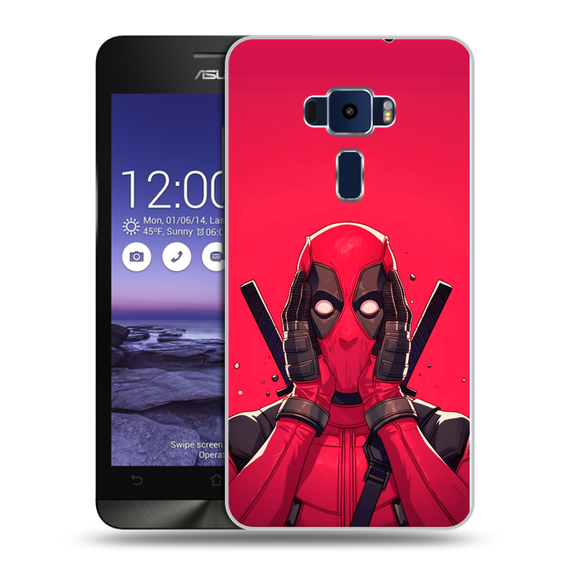 Пластиковый чехол на Asus ZenFone 3 5.2 с принтом Дедпул Deadpool Пластиковый чехол на Asus ZenFone 3 5.2 с принтом Дедпул Deadpool