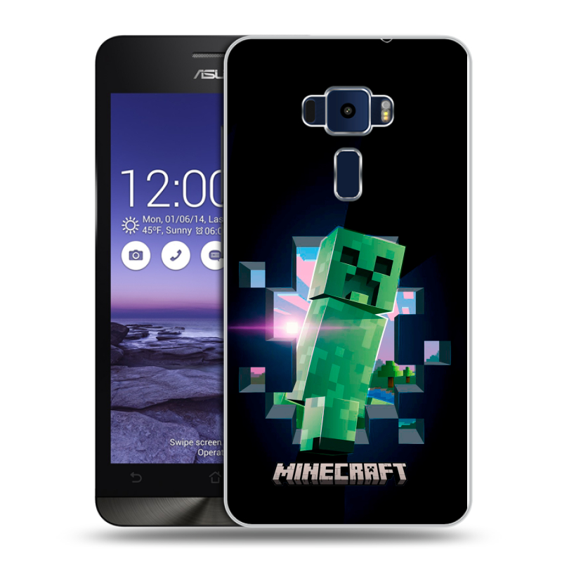 Пластиковый чехол на Asus ZenFone 3 5.2 с принтом Майнкрафт Minecraft Пластиковый чехол на Asus ZenFone 3 5.2 с принтом Майнкрафт Minecraft