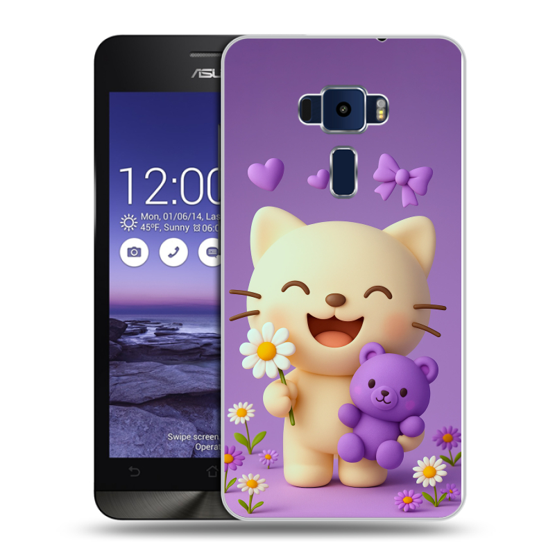 Пластиковый чехол на Asus ZenFone 3 5.2 с принтом для девочек Пластиковый чехол на Asus ZenFone 3 5.2 с принтом для девочек