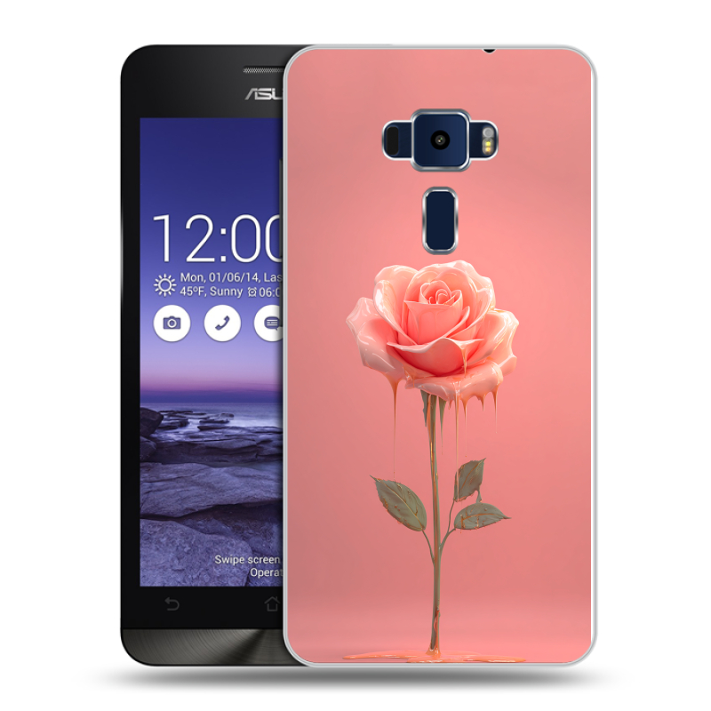 Пластиковый чехол на Asus ZenFone 3 5.2 с принтом Розовая роза Пластиковый чехол на Asus ZenFone 3 5.2 с принтом Розовая роза
