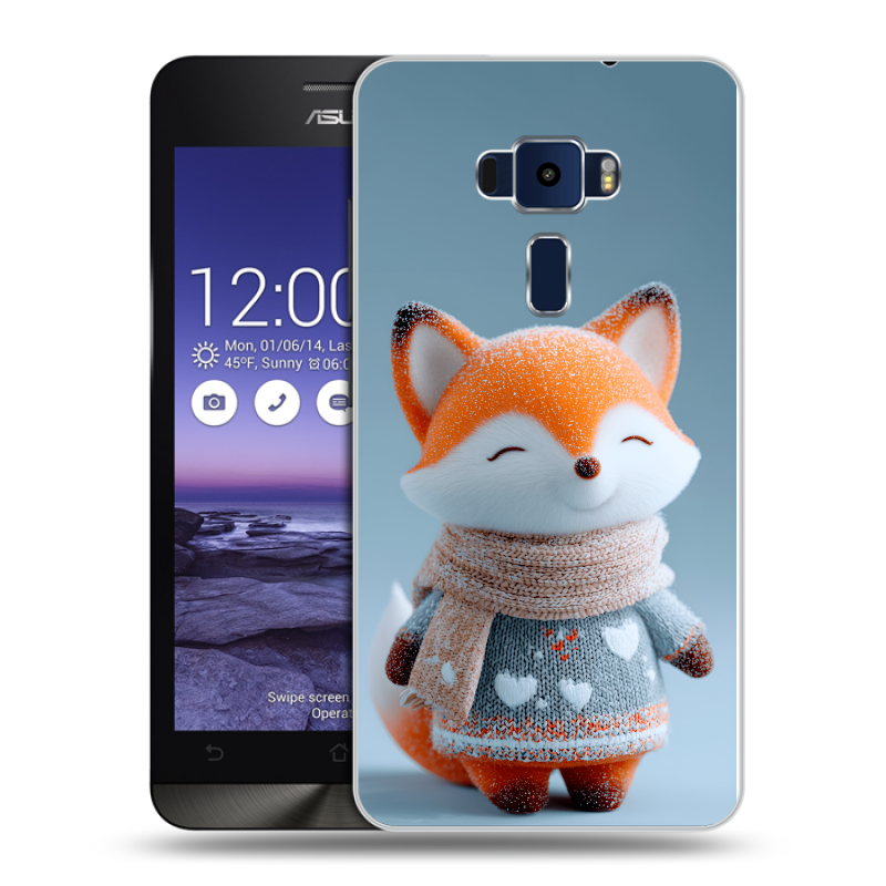 Пластиковый чехол на Asus ZenFone 3 5.2 с принтом Лиса Пластиковый чехол на Asus ZenFone 3 5.2 с принтом Лиса