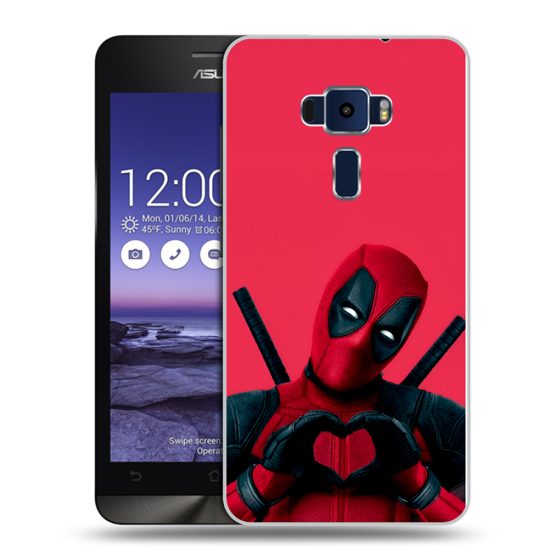 Пластиковый чехол на Asus ZenFone 3 5.2 с принтом Дедпул Deadpool Пластиковый чехол на Asus ZenFone 3 5.2 с принтом Дедпул Deadpool