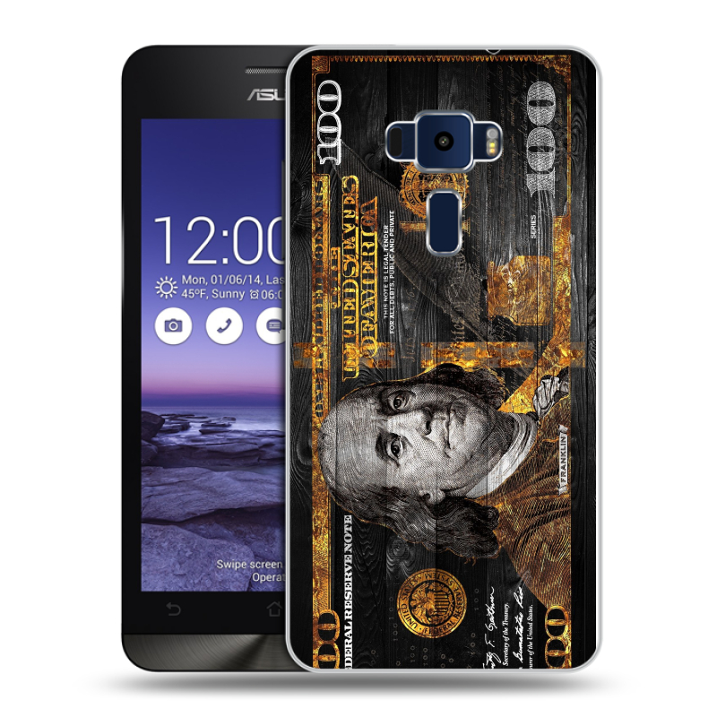 Пластиковый чехол на Asus ZenFone 3 5.2 с принтом Доллар деньги Пластиковый чехол на Asus ZenFone 3 5.2 с принтом Доллар деньги