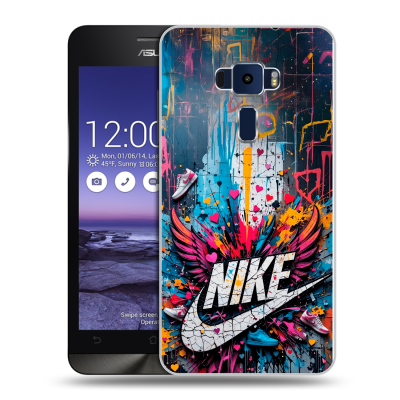 Пластиковый чехол на Asus ZenFone 3 5.2 с принтом Nike Найк Пластиковый чехол на Asus ZenFone 3 5.2 с принтом Nike Найк