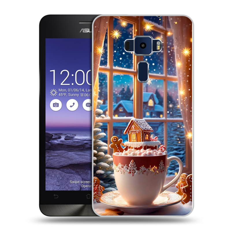 Пластиковый чехол на Asus ZenFone 3 5.2 с принтом Новый год Пластиковый чехол на Asus ZenFone 3 5.2 с принтом Новый год